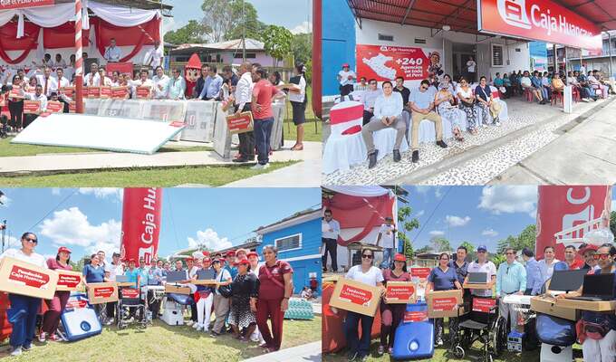 Caja Huancayo inaugura oficina de inclusión amazónica y realiza importante contribución social en beneficio de la salud y educación del distrito de Santa Rosa de Loreto