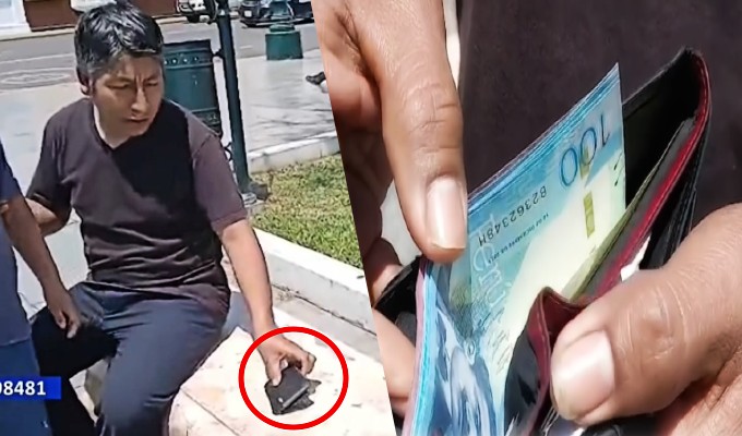 Trujillo: padre de familia y su hijo devuelven billetera con más de 500 soles