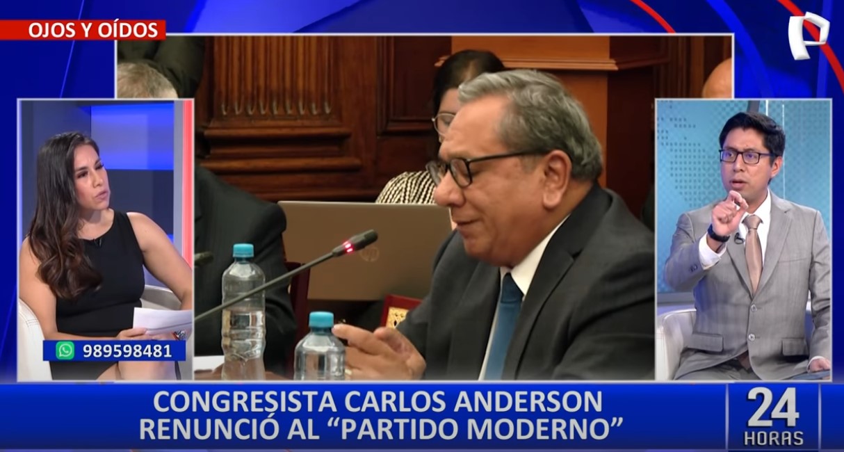 Congresista Carlos Anderson renuncia al partido Perú Moderno