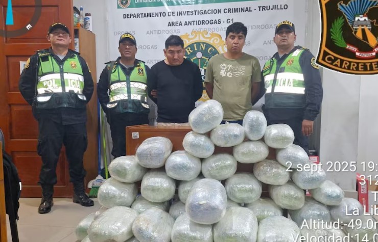 Capturan a presuntos traficantes con más de 100 kilos de marihuana