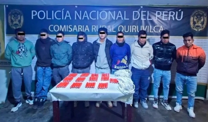 La Libertad: detienen a nueve personas con 65 explosivos en campamento clandestino