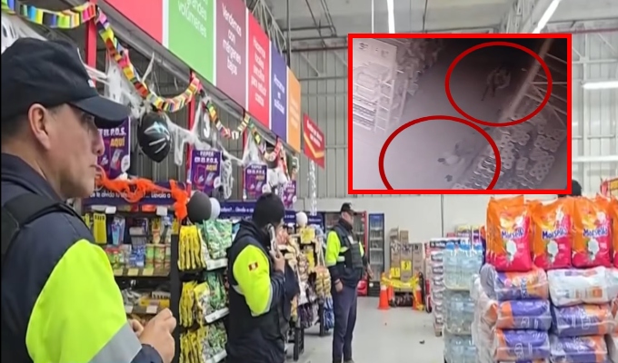 Huacho: delincuentes entran gateando a supermercado e intentan robar S/200 mil