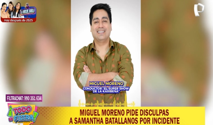 Miguel Moreno le ofreció disculpas a Samantha Batallanos: ¿Qué le dijo el humorista?