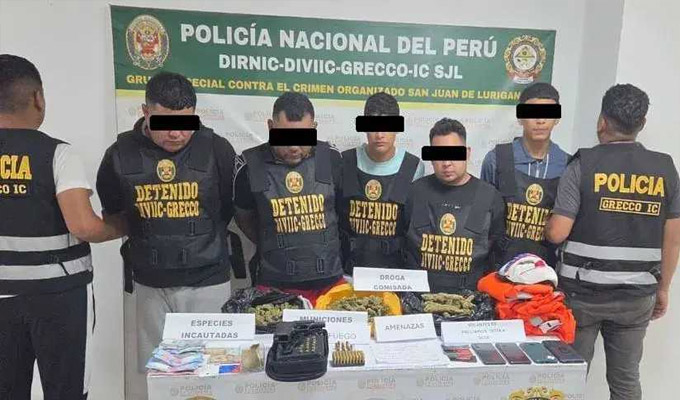 Capturan en SJL banda criminal integrada solo por extranjeros: tenían en su poder armas y dinamita