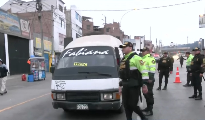 Chorrillos: realizan operativo policial durante paro de transportistas en avenida Huaylas