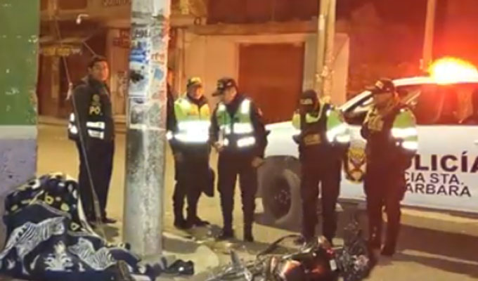 Motorizado muere tras ser impactado por camioneta en Juliaca