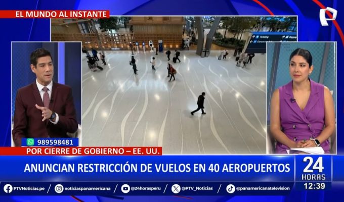 Estados Unidos reducirá tráfico aéreo de 40 aeropuertos en 10%