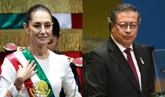 Gustavo Petro se "solidariza" con Claudia Sheinbaum tras ser declarada persona non grata en Perú