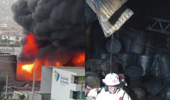 Incendio de gran magnitud en fábrica de plásticos de SJL deja varios locales y viviendas afectadas