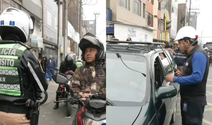 Realizan operativo contra el transporte informal y motociclistas en La Victoria