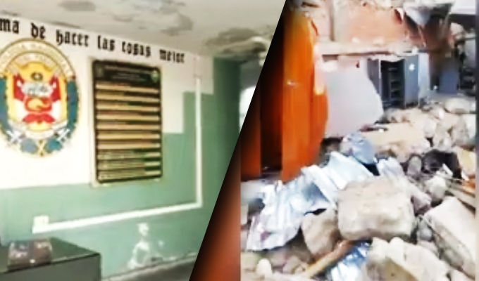 Derrumbe provoca caída de techo de comisaría San Pedro en El Agustino