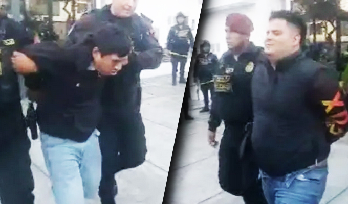 Imágenes impactantes: Se hacen pasar como discapacitados y asaltan una inmobiliaria en Los Olivos