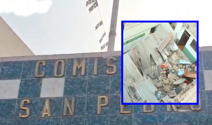 Autoridades supervisan daños tras derrumbe en comisaría de El Agustino