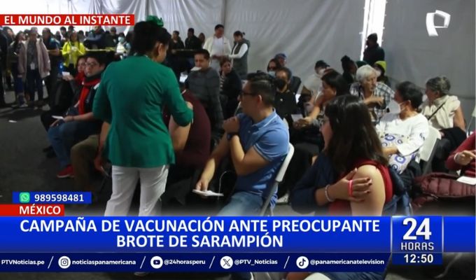 México: Realizan campaña de vacunación ante brote de sarampión