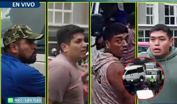 Colectiveros se enfrentan a fiscalizadores de la ATU: incendian miniván y dañan grúa en av. Javier Prado