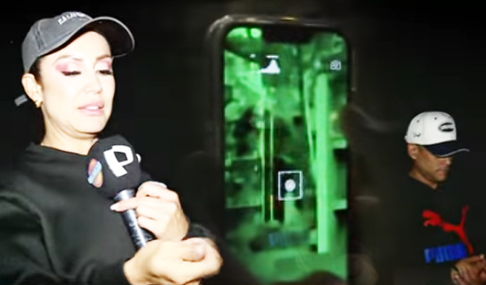 Karla Tarazona y Christian Domínguez captan en video una entidad paranormal en cementerio de VMT