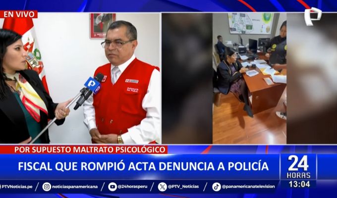 Fiscal que rompió acta denuncia a policía por presunto "maltrato psicológico"