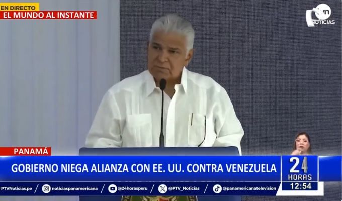 Presidente de Panamá niega alianza con EE.UU. contra Venezuela