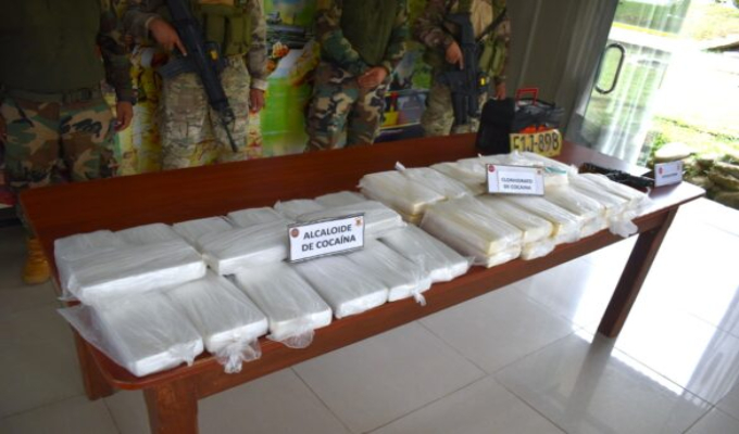 Vraem: decomisan 400 paquetes de droga con stickers de pulpos, arañas y Cristo Corcovado