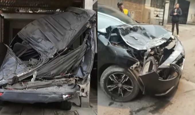 Camión de basura fuera de control daña vivienda y destroza autos en VMT