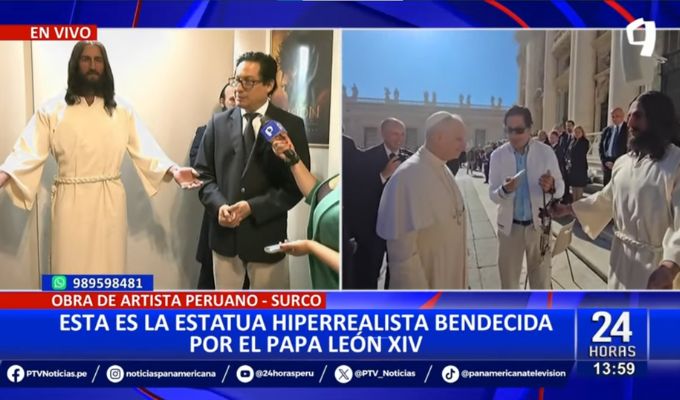 Llega al Perú estatua hiperrealista de Jesucristo bendecida por el Papa León XIV