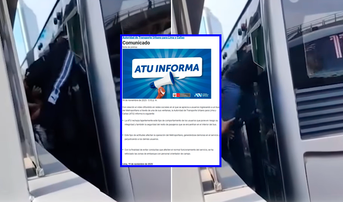 ATU condena ingreso irregular de pasajeros y anuncia mayor control en estaciones