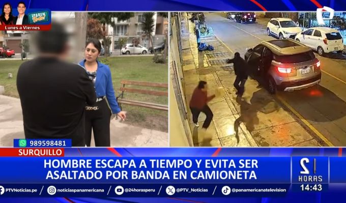 Surquillo: Vecino se salva de ser asaltado por delincuentes en camioneta de lujo