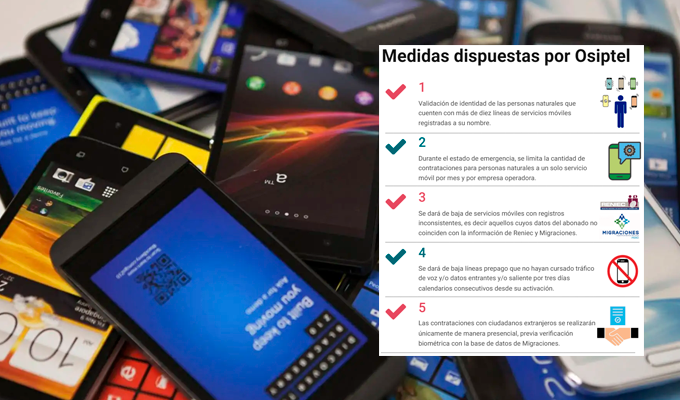 Osiptel exigirá verificación presencial a usuarios con más de 10 líneas móviles registradas