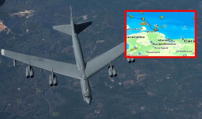 Venezuela: bombardero B52 y dos naves de EE. UU. sobrevuelan cerca de Caracas