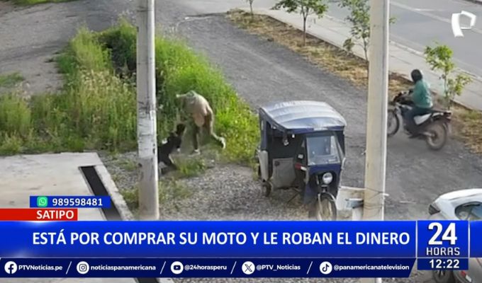 Satipo: Delincuentes roban dinero a hombre que estaba a punto de comprar motocicleta