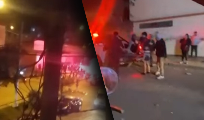 Vándalos disfrazados de barristas se enfrentan a balazos en calles de Zárate