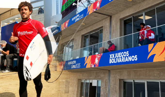 Se inició la competencia del surf de los XX Juegos Bolivarianos Ayacucho-Lima 2025 en el CAR IPD Punta Rocas
