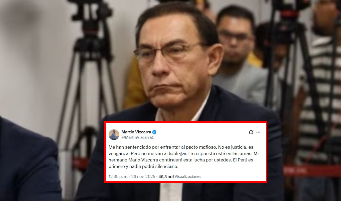 Martín Vizcarra tras ser condenado a 14 años de prisión: "No es justicia, es venganza"