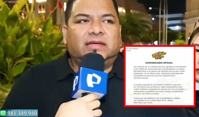 Orquesta "Estrellas de la Cumbia" seguirá tocando pese a extorsiones: PNP detiene a dos presuntos implicados