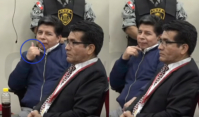 Pulgar arriba y sonrisa: La reacción de Pedro Castillo tras ser condenado a 11 años de cárcel