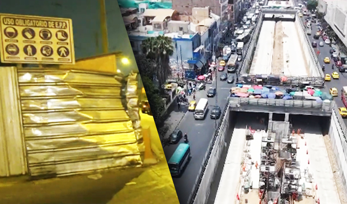 Reportan caos vehicular por cierre en cruce de avenidas Grau y Aviación por obras