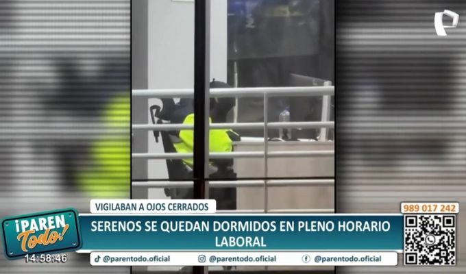 VES: Captan a serenos dormidos en pleno horario laboral