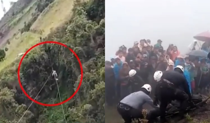Trabajador muere al caer a un abismo mientras instalaba cables de electrificación en Huánuco