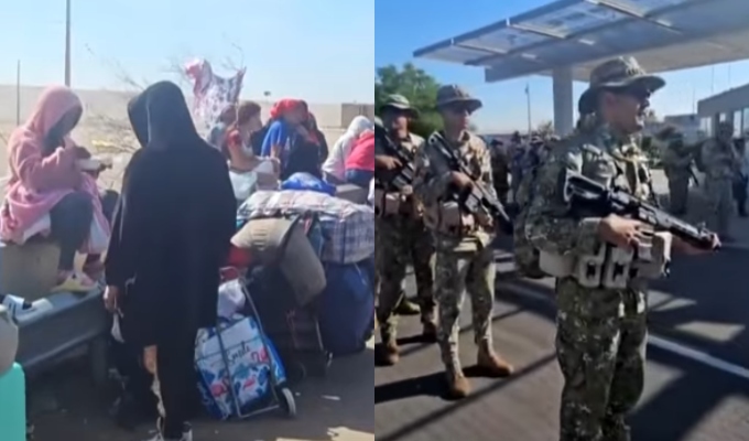 Migrantes permanecen varados en la Línea de la Concordia: militares refuerzan vigilancia fronteriza en Tacna