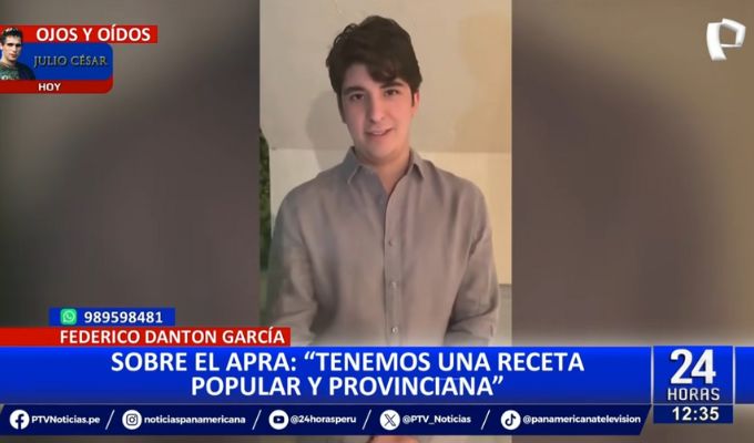 Federico Dantón: Hijo de Alan García envió mensaje por elecciones internas del APRA