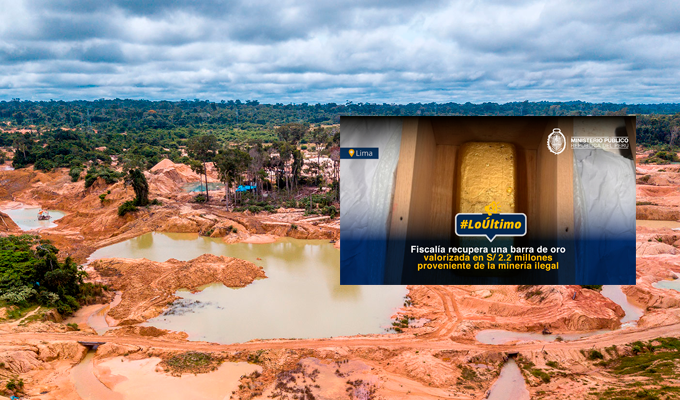 Fiscalía recupera barra de oro valorizada en S/ 2.2 millones ligada a minería ilegal