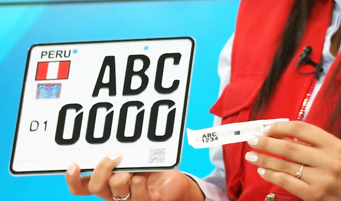 Así serán las nuevas placas de rodaje con chip para motocicletas y mototaxis