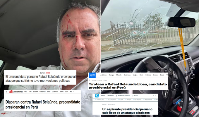 Rafael Belaunde: noticia de intento de asesinato a precandidato da la vuelta al mundo