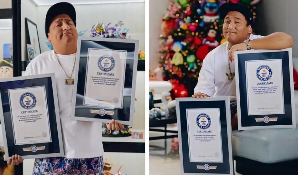 Comediante Jorge Luna rompe dos Récords Guinness haciendo sorteros