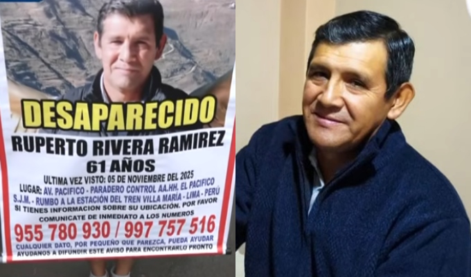 Obrero desaparece tras salir a trabajar: su familia lo busca desde hace un mes