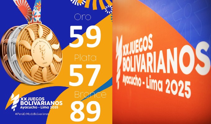 Perú supera las 200 medallas en los XX Juegos Bolivarianos 2025 y se consolida en el top 3