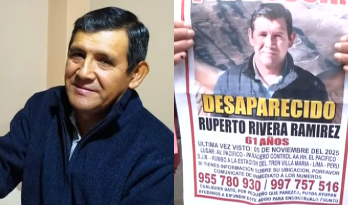 Denuncian que PNP no investiga desaparición de padre de familia desde hace un mes