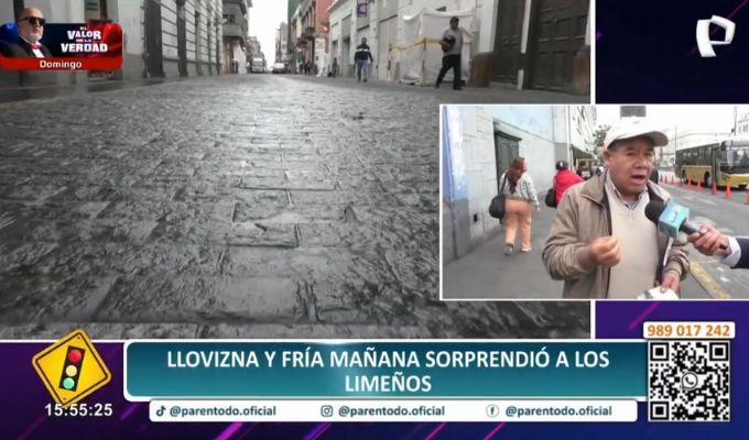 Lloviznas y frío en Lima continuarían hasta el 8 de diciembre, informa Senamhi