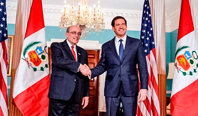Marco Rubio aceptó invitación para visitar el Perú por bicentenario bilateral