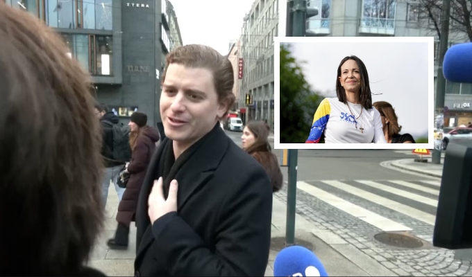 Premio Nobel: Hijo de María Corina Machado llega a Oslo y confiesa no saber dónde está su madre